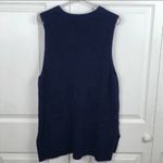 J.Crew  Size XL Blue Ribbed Sleeveless Crewneck Ribbed Tunic Sweater Photo 4