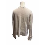Helmut Lang  V-Neck Relaxed Knit Sweater in Ivory Photo 4