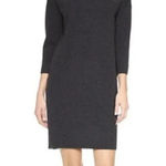 Vince  Wool Charcoal Gray Mixed Media‎ Sweater Dress Size Medium Photo 0