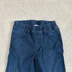 Eileen Fisher  Dark Wash Blue Denim Mid Rise Organic Cotton Pull On Pants Sz XXS Photo 1