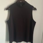 Lands End Women’s Black Sleeveless Muscle Tee Mock Neck Top Size XL Photo 7