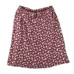 L.L.Bean A-Line Skirt Red VTG Pattern Sailboats Ships Wheels Nautical Womens M Photo 0