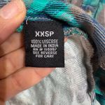 Tolani Collection Teal Gray Plaid Niecy Button Down Sz XXSP NWT Photo 7