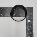 Handmade Woven Rattan Bracelet Brown and White Geometric Pattern Medium Cuff Photo 2