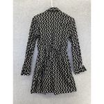 Stradivarius  Women's Dress Button Front Size Small Long Sleeve Black 100% Cotton Photo 1