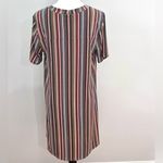 BCBGeneration eclectic earth toned striped shift dress size large Photo 3