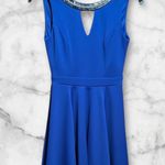 XOXO Elegant Royal Blue cut out Sleeveless Beaded Dress size XS BNWT- never worn Photo 0