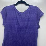 Athleta  Women's Overlay Short Sleeve Purple Midi Dress Size Medium Photo 6