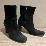 Unisa Black Suede Boots Booties - 3 inch heel - Zipper - Size 9.5 - 9 1/2 B Photo 0