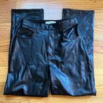 Abercrombie & Fitch 90s straight ultra high rise black faux leather pants sz 26 Photo 1