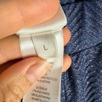 Milly Cabana Chevron Shimmer Pull On Pants Navy Silver Size L Beach Pool Resort Photo 7