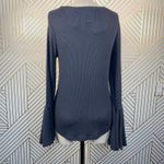 Chaser NWT  One Heart Rainbow Love Rib Peplum Sleeve Shirttail Tee Gray‎ Size XS Photo 5