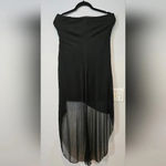 Teeze Me Black Jeweled Elegant Evening Mini Dress with train attached Photo 3