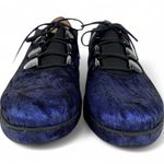 Naturalizer  Liam Blue Crushed Velvet Slip On Oxford Womens Shoes 7.5W Photo 2