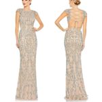 Mac Duggal Embellished Cut Out Lace Up Back Beaded Sequin Gown Size 8 NWT Photo 2