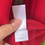 1. State New  top red long sleeved blouse button mock neck open back sheer bodice Photo 14