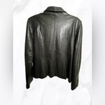 Jones New York Women’s Black Leather Jacket size Medium Photo 1