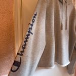 Champion Womens Cropped Gray Hoodie W/ Blue Logo XL Photo 2