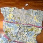 American Eagle NWT Outfitters Floral Shorts romper medium blue yellow Photo 10