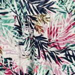 Beach lunch lounge Womens Tropical Print Blouse Top Multicolor Sleeveless Size X Green Photo 2