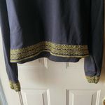 Gold and Black Pullover Hoodie with Decorative Band Photo 3