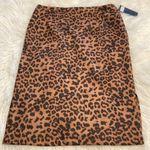 ERIC MID Leopard Print Brown Skirt size L brand new length 27” waist 34” elastic Size L Photo 3