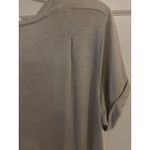 Vince  Gray Linen Blend Roll Sleeve Tunic Shirt Top Women's M Photo 4