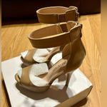 Dream Paris NWB Stiletto nude heels ankle strap platform peep toe women 8 Photo 6