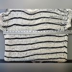 IRO  Odessa Striped Black Loose White Sweater size medium Photo 11