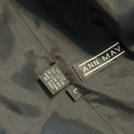 Ann May Lined Silk Cotton Blazer Size Large Black Pink Office Work Business Photo 3