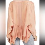 Free People Gold Dust Pullover Oversized Fringe Sweater Orange XS Terry Boho Photo 2