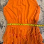 1. State  Bold Orange Ruffle Dress Photo 5