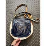 Coach  Legacy Willy Colorblock‎ Blue White Leather 70th Anniversary Crossbody Bag Photo 4