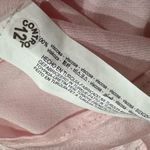 ZARA  Pink Satin Effect Crop Top Button Up Blouse Women’s Small Photo 2