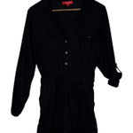 Guess  Eco Nadia Flax Romper Linen Blend Black, size Medium Photo 0