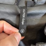 Outer Edge  Black Faux Leather Ruffled Jacket Womens 1X Whimsigoth Fall Classic Photo 5