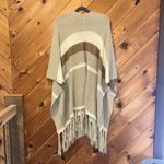 Merona  chunky knit shawl poncho sweater with fringe Photo 3