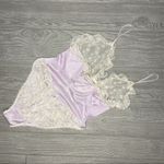 Vintage Treasures by faris sexy silky lace ruffle lingerie body suit size medium Purple Photo 1