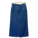 Lee Vintage 90s  Casuals Denim Maxi Skirt Size 10 Rigid Jean Skirt Medium Wash Photo 1