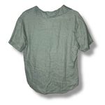 Old Navy  Women´s Olive Green Linen Short Sleeve Shirt Sz small Photo 3
