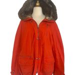 Anthropologie  DAUGHTERS OF THE LIBERATION Pintuck Faux Fur Hooded Parka Size L Photo 2