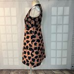 Ann Taylor pink navy floral jacquard sleeveless A-line party dress size 4 Photo 3