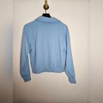 Sporty & Rich Leisure Collared Pullover Sweater in Small Light‎ Blue Cropped Photo 1
