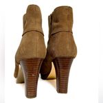 Nine West high heel ankle boots, light brown suede, zipper closure, Sz 6 1/2 Photo 1
