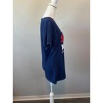Fanatics NFL NE Patriots Superbowl Graphic TShirt Blue Size Large *Flaw Photo 1