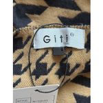 Giti Black/Camel Tan Houndstooth Fringe Scarf Wrap Accessory One Size NEW NWT Photo 7