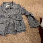 Caslon  petite small denim blazer Photo 3