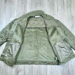 Style & Co Women's Green Quilted Mixed Media Fleece Trim Jacket L Photo 7
