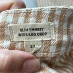 Madewell Wide-Leg Pants slim emmett gingham womens Beige (size 29) minimalist Photo 9