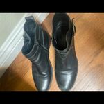 Ankle booties with leather buckle Black Size 7 Photo 2